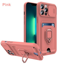Load image into Gallery viewer, Lightweight Heavy Duty Protective Case With Rotatable Kickstand Ring For iPhone 13 14 Case Magnetic Ring Holder Cover for iPhone 12 11 14 Pro Wallet Card Armor iphone Case