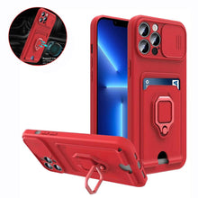 Load image into Gallery viewer, Lightweight Heavy Duty Protective Case With Rotatable Kickstand Ring For iPhone 13 14 Case Magnetic Ring Holder Cover for iPhone 12 11 14 Pro Wallet Card Armor iphone Case