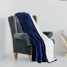 Load image into Gallery viewer, Lightweight Super Soft Cozy Sherpa Fleece Throw Blanket