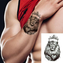 Load image into Gallery viewer, Lion King Temporary Tattoo Waterproof Black And Colorful Small Big Luxury Tattoo For Mens Womens