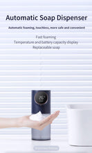 Load image into Gallery viewer, Liquid Soap Dispensers USB Rechargeable Temperature Display Automatic Dispenser Soap Foam Hand Sanitizer Machine Automatic Foaming Soap Dispenser Touchless Rechargeable Sensor Hand Soap Dispenser With Display Suitable For Bathrooms Kitchens Restaurant
