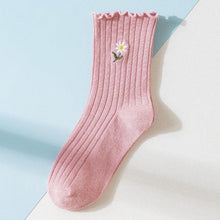 Load image into Gallery viewer, Little Flower Socks Girl's Socks Simple Solid Color Socks Women's Long Socks Kawaii Happy And Funny Breathable Socks For Women