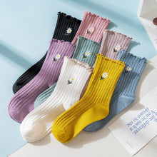 Load image into Gallery viewer, Little Flower Socks Girl's Socks Simple Solid Color Socks Women's Long Socks Kawaii Happy And Funny Breathable Socks For Women