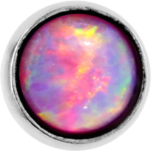 Load image into Gallery viewer, 5/16 Pink Synthetic Opal Internally Threaded Daith Cartilage Tragus