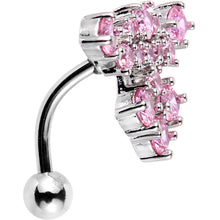 Load image into Gallery viewer, Pink Gem Set Me Up for Sparkle Top Mount Belly Ring