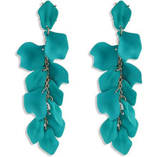 Load image into Gallery viewer, Long Acrylic Rose Petal Earrings
