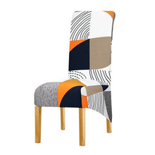 Load image into Gallery viewer, Long Backrest High Elastic Chair Cover European Backrest Seat Cover Home Washable Living Room Restaurant Hotel Party Banquet Dining Chair Cover Stretch Chair Slipcover, Spandex Elastic Removable Washable Chair Seat Covers Protector for Dining Room