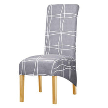 Load image into Gallery viewer, Long Backrest High Elastic Chair Cover European Backrest Seat Cover Home Washable Living Room Restaurant Hotel Party Banquet Dining Chair Cover Stretch Chair Slipcover, Spandex Elastic Removable Washable Chair Seat Covers Protector for Dining Room