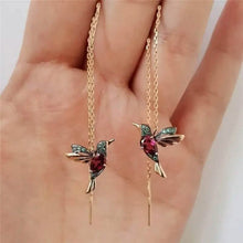 Load image into Gallery viewer, Long Hummingbird Animal Earrings