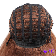 Load image into Gallery viewer, Long Kinky Straight Synthetic Wigs for Black Women Black Brown Blonde Ginger Red White Hair Afro Wigs Synthetic Hair Wigs For Black Women Cosplay Wigs For Women