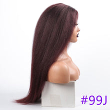 Load image into Gallery viewer, Long Kinky Straight Synthetic Wigs for Black Women Black Brown Blonde Ginger Red White Hair Afro Wigs Synthetic Hair Wigs For Black Women Cosplay Wigs For Women