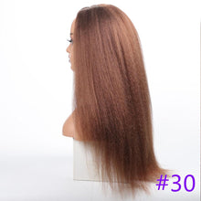 Load image into Gallery viewer, Long Kinky Straight Synthetic Wigs for Black Women Black Brown Blonde Ginger Red White Hair Afro Wigs Synthetic Hair Wigs For Black Women Cosplay Wigs For Women