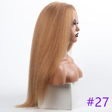 Load image into Gallery viewer, Long Kinky Straight Synthetic Wigs for Black Women Black Brown Blonde Ginger Red White Hair Afro Wigs Synthetic Hair Wigs For Black Women Cosplay Wigs For Women