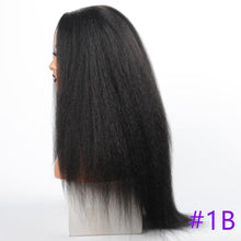 Load image into Gallery viewer, Long Kinky Straight Synthetic Wigs for Black Women Black Brown Blonde Ginger Red White Hair Afro Wigs Synthetic Hair Wigs For Black Women Cosplay Wigs For Women