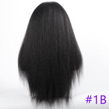 Load image into Gallery viewer, Long Kinky Straight Synthetic Wigs for Black Women Black Brown Blonde Ginger Red White Hair Afro Wigs Synthetic Hair Wigs For Black Women Cosplay Wigs For Women