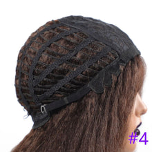Load image into Gallery viewer, Long Kinky Straight Synthetic Wigs for Black Women Black Brown Blonde Ginger Red White Hair Afro Wigs Synthetic Hair Wigs For Black Women Cosplay Wigs For Women