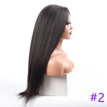 Load image into Gallery viewer, Long Kinky Straight Synthetic Wigs for Black Women Black Brown Blonde Ginger Red White Hair Afro Wigs Synthetic Hair Wigs For Black Women Cosplay Wigs For Women