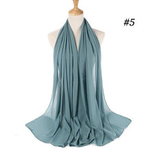 Load image into Gallery viewer, Long Lightweight Soft Solid Color Chiffon Scarfs Muslim Headscarf Hijab Scarf Shawls Wraps Hijab For Women 70*180cm