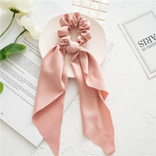 Load image into Gallery viewer, Long Ribbon Women Ponytail Scrunchies Scarf Elastic Hair Band Knotted Streamer Hair Ties Silky Satin Hair Rope Ponytail Holder Accessories for Women