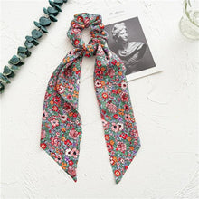 Load image into Gallery viewer, Long Ribbon Women Ponytail Scrunchies Scarf Elastic Hair Band Knotted Streamer Hair Ties Silky Satin Hair Rope Ponytail Holder Accessories for Women