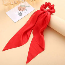 Load image into Gallery viewer, Long Ribbon Women Ponytail Scrunchies Scarf Elastic Hair Band Knotted Streamer Hair Ties Silky Satin Hair Rope Ponytail Holder Accessories for Women