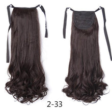 Load image into Gallery viewer, Long Straight Synthetic Hairpiece Ponytail Hair Natural Wrap Around Ponytail Chip in Hair Extensions Pony Tail Wig Synthetic Long Pony Tail Natural Black Comb In Ponytail Hair Pieces For Women