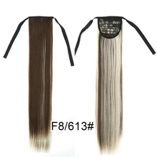 Load image into Gallery viewer, Long Straight Synthetic Hairpiece Ponytail Hair Natural Wrap Around Ponytail Chip in Hair Extensions Pony Tail Wig Synthetic Long Pony Tail Natural Black Comb In Ponytail Hair Pieces For Women