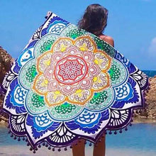 Load image into Gallery viewer, Lotus Flower Beach Throw