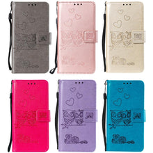 Load image into Gallery viewer, Love Couple Leather Case For iPhone 12 11 Pro mini Phone Flip Wallet Soft Cover Shockproof Floral Cute Modern Leather Wallet Phone Case For iPhone