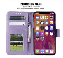 Load image into Gallery viewer, Love Couple Leather Case For iPhone 12 11 Pro mini Phone Flip Wallet Soft Cover Shockproof Floral Cute Modern Leather Wallet Phone Case For iPhone