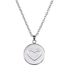 Load image into Gallery viewer, Love, Faith, & Survival Cubic Zirconia Disc Necklace