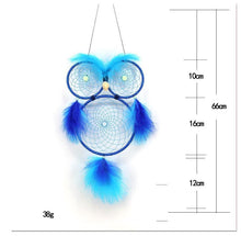Load image into Gallery viewer, Lovely Owl Dream Catcher Wall Hanging Ornament Large Handmade Perfect Gift Design Dreamcatcher Decoration For Kids' Bedroom Dorm Nursery Chic Ornament Craft Eyes Can Be Glowed In Darkness