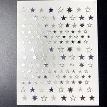 Load image into Gallery viewer, Lovely Stars Geometry 3D Nails Art Sticker Gold Silver Rose gold Ornaments self-Adhesive Sliders Manicure Accessories Decoration for Women Girls Art Stickers Decal Decoration Metallic Curve Strip Line Nail