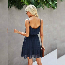 Load image into Gallery viewer, Lovinchic Women's Spaghetti Strap Tied Waist Floral Mini Dress Summer Casual Flowy Dress