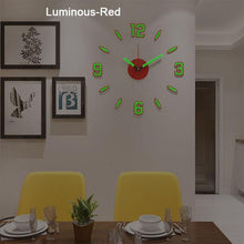 Load image into Gallery viewer, Luminous Clock Home Simplicity Silent Fashion Wall Clock Analog Timekeeper for Home Living Room Bedroom Office Battery-Powered Modern House Decoration Silent Clock Decor with Number Sticker Living Room Creative Wall Stickers Bedroom Wall Clock