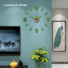 Load image into Gallery viewer, Luminous Clock Home Simplicity Silent Fashion Wall Clock Analog Timekeeper for Home Living Room Bedroom Office Battery-Powered Modern House Decoration Silent Clock Decor with Number Sticker Living Room Creative Wall Stickers Bedroom Wall Clock