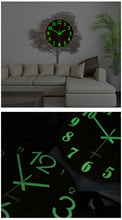 Load image into Gallery viewer, Luminous Wall Clock Silent Non-Ticking Quartz Wall Clocks Large Luminous Function Numbers and Hands Battery Operated Decorative Wall Clock for Office 12 Inch Wooden Silent Non-Ticking Kitchen Wall Clocks With Night Lights For Indoor/Outdoor Living Room