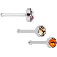 Load image into Gallery viewer, 20G Licensed NFL Cleveland Browns Logo Nose Bone 3 Pack Set