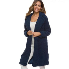 Load image into Gallery viewer, Luxurious Autumn Winter Jacket Female Coat Solid Color Fleece Coats Casual Outerwear Warm Soft Cardigan Fur Jackets For Female Clothes