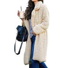 Load image into Gallery viewer, Luxurious Autumn Winter Jacket Female Coat Solid Color Fleece Coats Casual Outerwear Warm Soft Cardigan Fur Jackets For Female Clothes