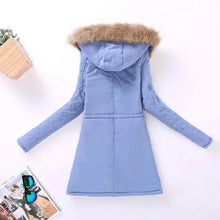 Load image into Gallery viewer, Luxurious Autumn Winter Women Cotton Jacket Padded Casual Slim Coat Emboridery Hooded Size 3XL Wadded Overcoat