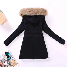 Load image into Gallery viewer, Luxurious Autumn Winter Women Cotton Jacket Padded Casual Slim Coat Emboridery Hooded Size 3XL Wadded Overcoat