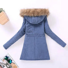 Load image into Gallery viewer, Luxurious Autumn Winter Women Cotton Jacket Padded Casual Slim Coat Emboridery Hooded Size 3XL Wadded Overcoat