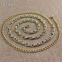 Load image into Gallery viewer, Luxurious Metal Adjustable Thin Strap Body Link Belts For Women Fashion Long Tassel Belly Metal Chain Waistbands For Women