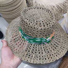 Load image into Gallery viewer, Luxurious New Handmade Straw Beach Hat For Women Summer Hat Luxury Cap Fashion Straw Hat Flat Sun Protection Hats Beautiful Unique Design 55-60cm