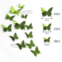 Load image into Gallery viewer, Luxury 3D Wall Stunning 12Pcs 4D Hollow Butterfly Wall Sticker Home Decoration Wall Stickers wedding Party Wedding Decors Butterfly Kids Room Decors