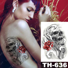 Load image into Gallery viewer, Luxury Big Waterproof Temporary Sticker Tattoo Large Flowers And Animals Body Tattos For Womens
