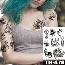 Load image into Gallery viewer, Luxury Big Waterproof Temporary Sticker Tattoo Large Flowers And Animals Body Tattos For Womens