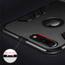 Load image into Gallery viewer, Luxury Black Cool Armor Case For iPhone 8 7 6 6S Plus 5 5s Shockproof Case For iPhone X XS MAX XR Stand Cover Case Heavy Duty Shockproof Armor Dual Layer Protection Back Case Cover