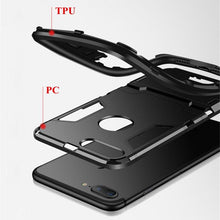 Load image into Gallery viewer, Luxury Black Cool Armor Case For iPhone 8 7 6 6S Plus 5 5s Shockproof Case For iPhone X XS MAX XR Stand Cover Case Heavy Duty Shockproof Armor Dual Layer Protection Back Case Cover